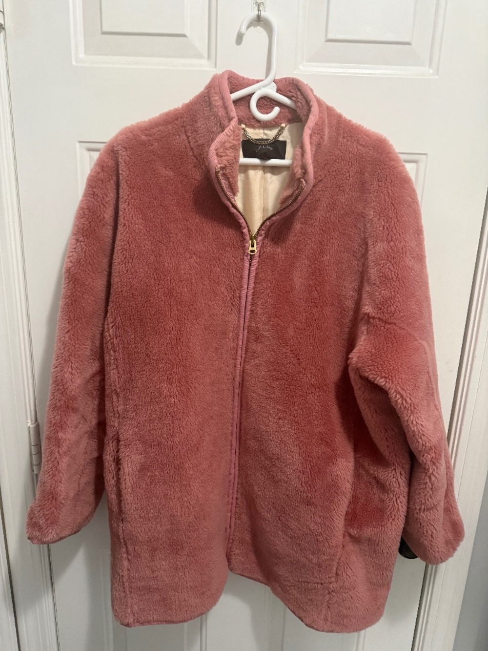 J Crew XXL Pink Plush Winter Coat